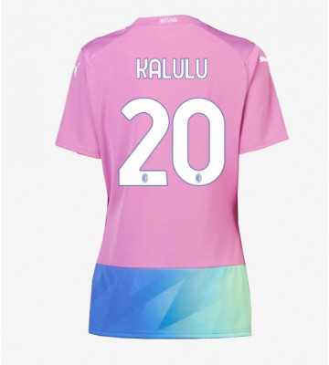 AC Milan Pierre Kalulu #20 Tredje trøje Dame 2023-24 Kort ærmer